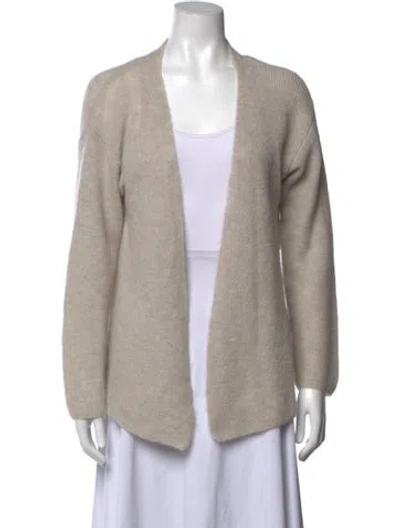 Pre-owned Vanessa Bruno Open Front Sweater In White