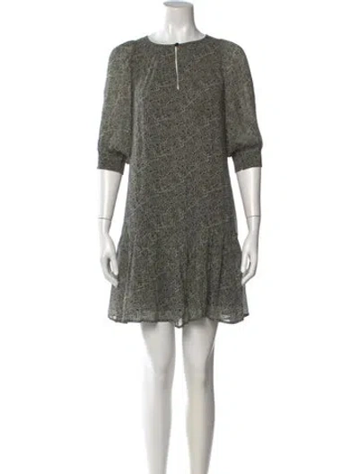 Pre-owned Vanessa Bruno Paisley Print Mini Dress In Black
