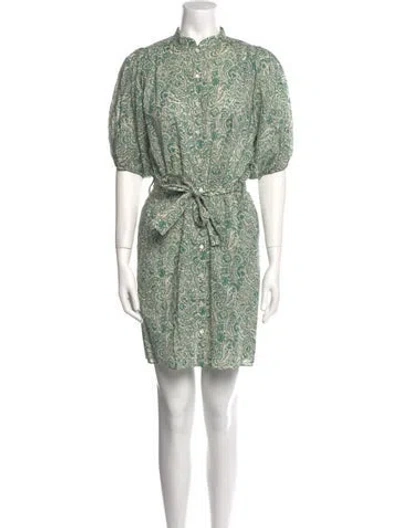 Pre-owned Vanessa Bruno Paisley Print Mini Dress In Multi