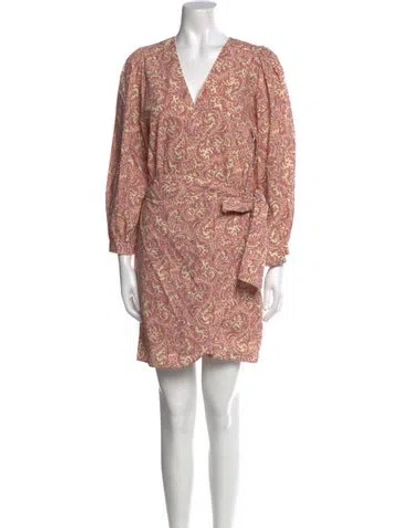 Pre-owned Vanessa Bruno Paisley Print Mini Dress In Pink