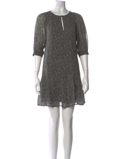 Pre-owned Vanessa Bruno Paisley Print Mini Dress W/ Tags In Black