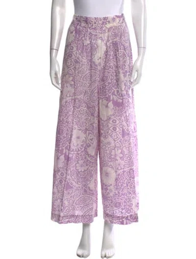 Pre-owned Vanessa Bruno Paisley Print Wide Leg Pants In Multi
