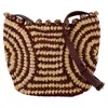 Vanessa Bruno Panier Pm Crossbody -  - Raphia - Burgundy In Red