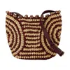 Vanessa Bruno Panier Pm Crossbody - Raphia - Burgundy