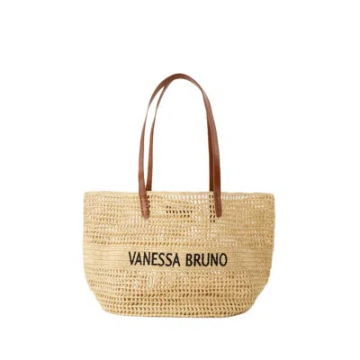 Vanessa Bruno Panier Shopper Bag - Raffia - Beige In Brown