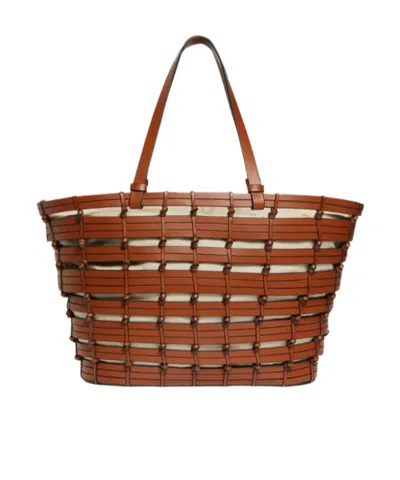 Vanessa Bruno Panier Shoulder Bag In Brown