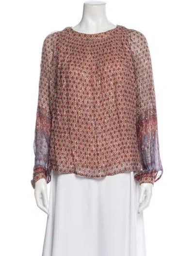 Pre-owned Vanessa Bruno Patterned Crew Neck Blouse
