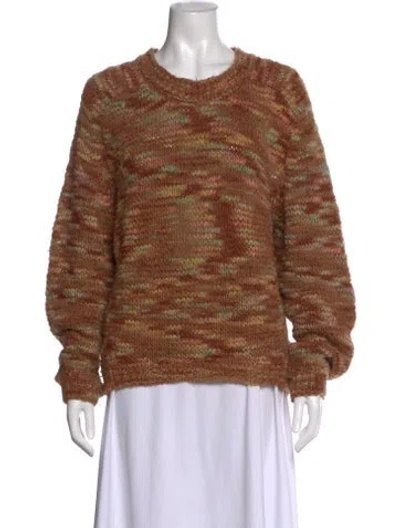 Pre-owned Vanessa Bruno Patterned Crew Neck Sweater In Brown