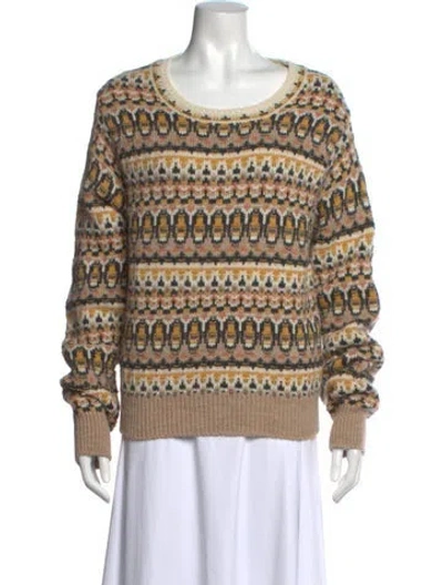 Pre-owned Vanessa Bruno Patterned Crew Neck Sweater In Multi