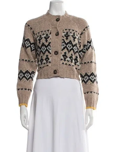 Pre-owned Vanessa Bruno Patterned Crew Neck Sweater In Neutrals