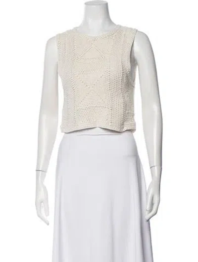 Pre-owned Vanessa Bruno Patterned Crew Neck Sweater In Neutrals