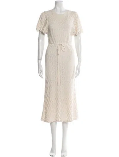 Pre-owned Vanessa Bruno Patterned Long Dress In Neutral