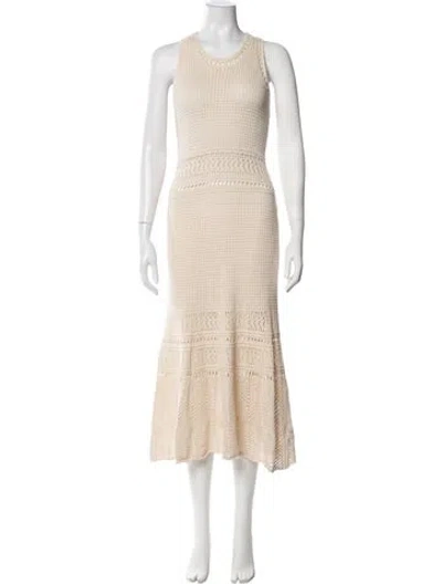 Pre-owned Vanessa Bruno Patterned Midi Length Dress In Neutrals