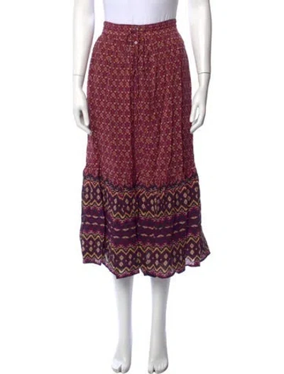 Pre-owned Vanessa Bruno Patterned Midi Length Skirt In Purple