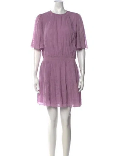 Pre-owned Vanessa Bruno Patterned Mini Dress In Purple