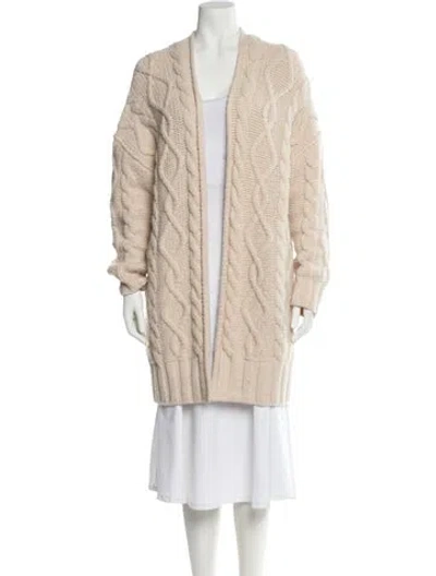 Pre-owned Vanessa Bruno Patterned Open Front Sweater In Neutral