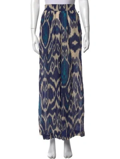 Pre-owned Vanessa Bruno Patterned Wide Leg Pants In Neutrals