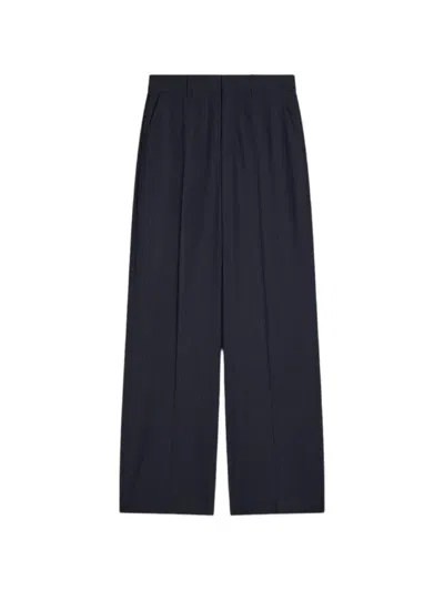 Vanessa Bruno Pinstripe Wide-leg Trousers In Blue