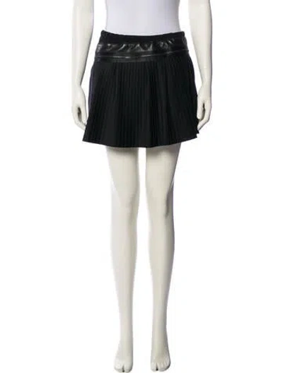 Pre-owned Vanessa Bruno Pleated Accents Mini Skirt In Black