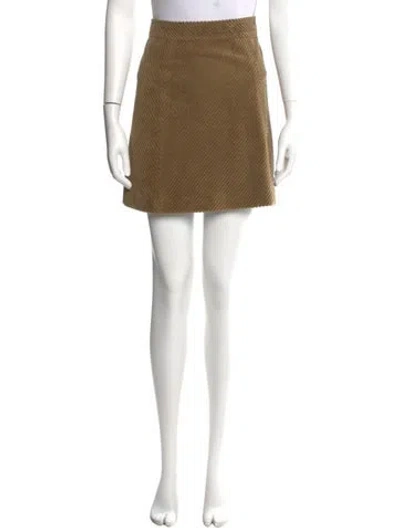 Pre-owned Vanessa Bruno Pleated Accents Mini Skirt In Neutral
