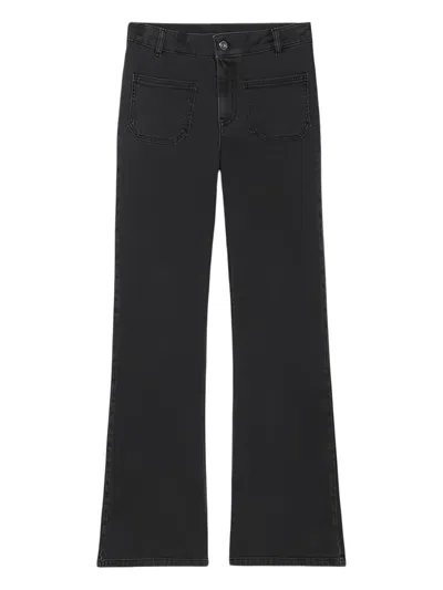 Vanessa Bruno Pocket-detail Flared Jeans In Black