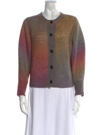 Pre-owned Vanessa Bruno Printed Crew Neck Sweater In Purple