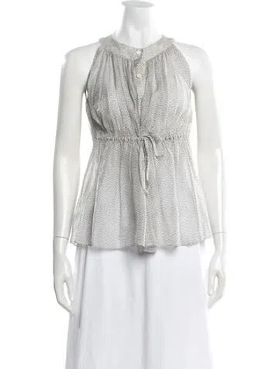 Pre-owned Vanessa Bruno Printed Halterneck Blouse In Multi