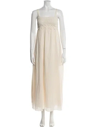 Pre-owned Vanessa Bruno Printed Long Dress In Neutral