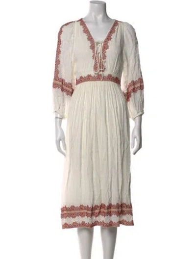 Pre-owned Vanessa Bruno Printed Midi Length Dress In Neutral