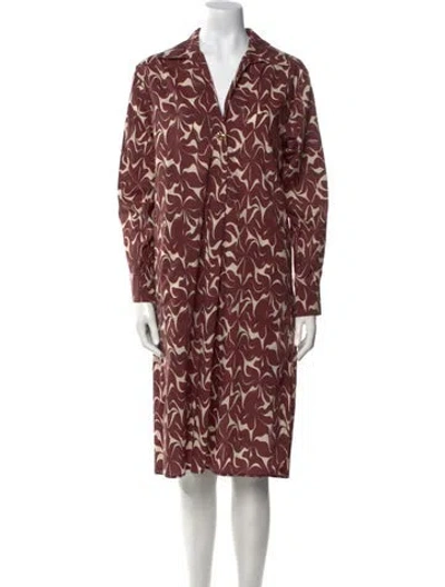 Pre-owned Vanessa Bruno Printed Midi Length Dress W/ Tags In Neutral