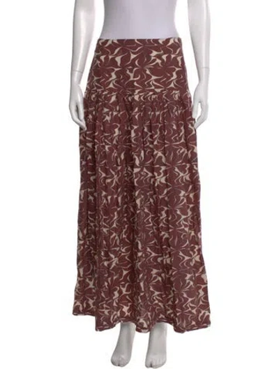Pre-owned Vanessa Bruno Printed Midi Length Skirt In Multi