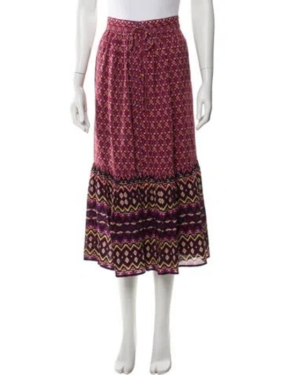 Pre-owned Vanessa Bruno Printed Midi Length Skirt In Pink