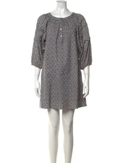 Pre-owned Vanessa Bruno Printed Mini Dress In Blue