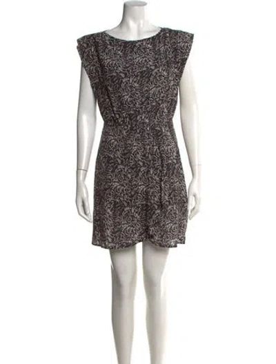 Pre-owned Vanessa Bruno Printed Mini Dress In Blue/white
