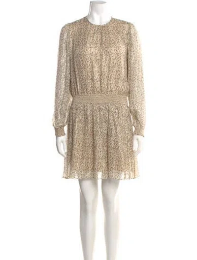 Pre-owned Vanessa Bruno Printed Mini Dress In Neutral