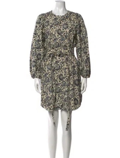 Pre-owned Vanessa Bruno Printed Mini Dress In Neutral