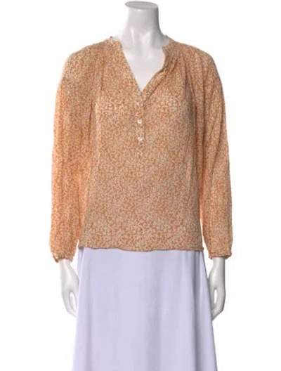 Pre-owned Vanessa Bruno Printed V-neck Blouse
