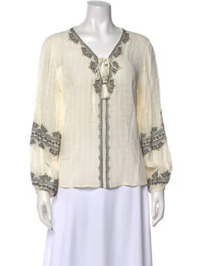 Pre-owned Vanessa Bruno Printed V-neck Blouse