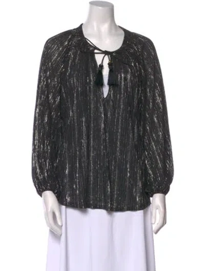 Pre-owned Vanessa Bruno Printed V-neck Blouse In Multi