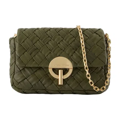 Vanessa Bruno Quilted Lambskin Shoulder Bag In Green