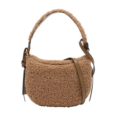 Vanessa Bruno Quilted Synthetic Shoulder Bag In Brown