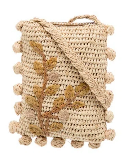 Pre-owned Vanessa Bruno Raffia Crossbody Bag In Neutral