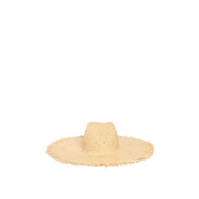 Vanessa Bruno Raffia Hat In Natural In White