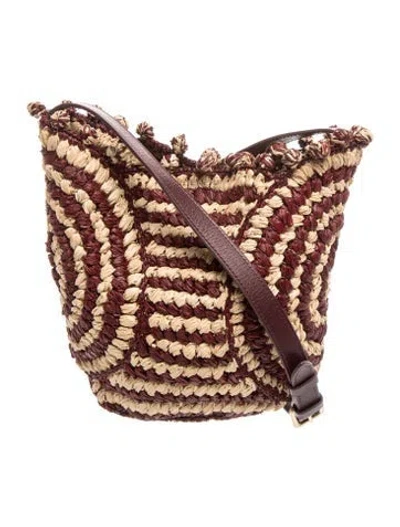 Pre-owned Vanessa Bruno Raffia Shoulder Bag In Multicolor