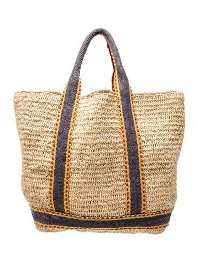 Pre-owned Vanessa Bruno Raffia Tote In Neutrals