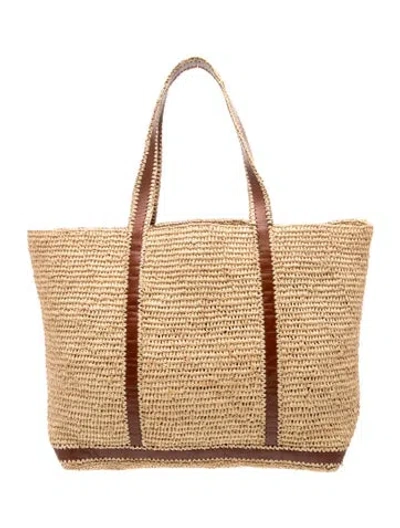 Pre-owned Vanessa Bruno Raffia Tote In Neutrals