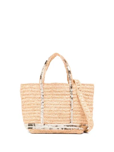 Vanessa Bruno Raphia Extra Small Cabas Tote In Sand