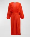 Vanessa Bruno Daessa Midi Dress In Coquelicot