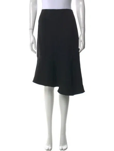 Pre-owned Vanessa Bruno Ruffle Embellishment Knee-length Skirt In Black