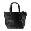 Vanessa Bruno Small Eyelet-detail Tote Bag In Black